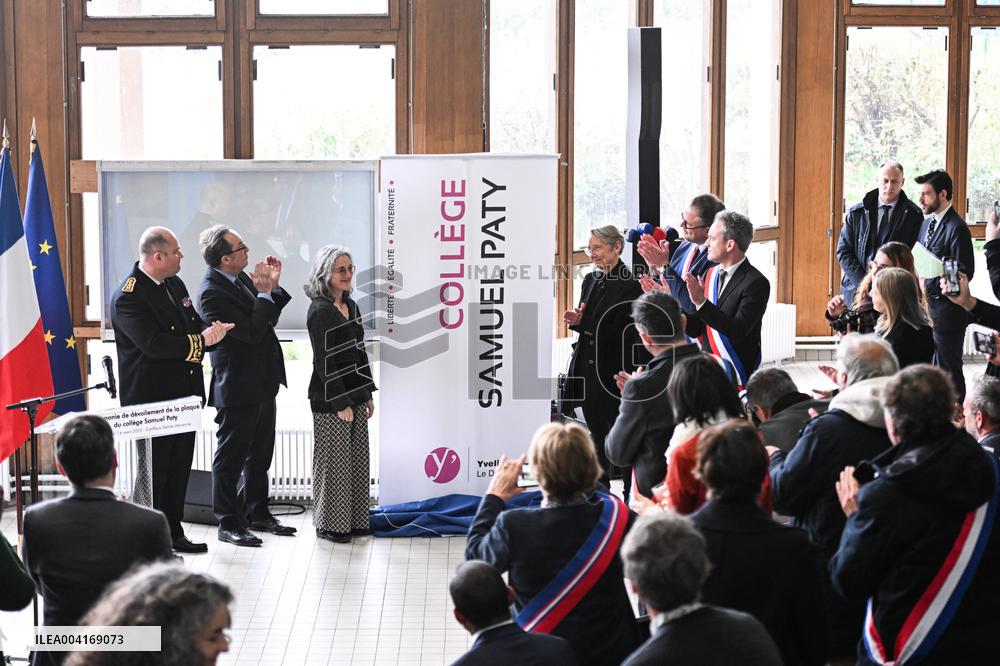 Ceremony In Honor Of Murdered Teacher Samuel Paty - France