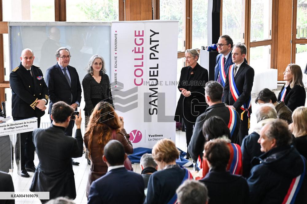 Ceremony In Honor Of Murdered Teacher Samuel Paty - France