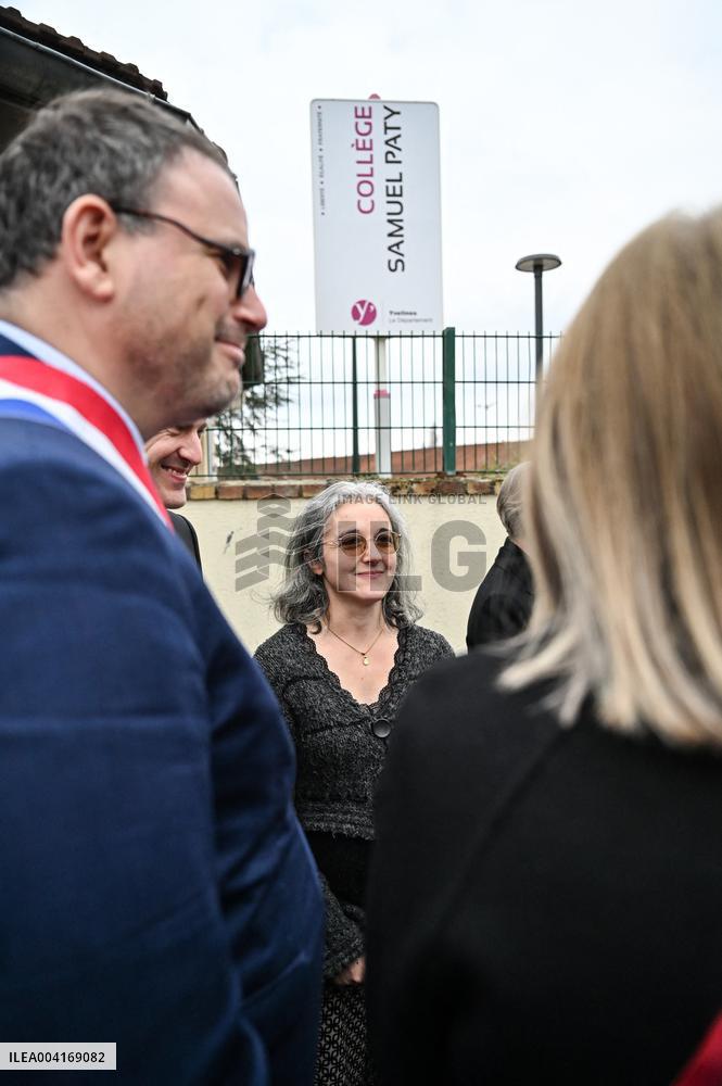 Ceremony In Honor Of Murdered Teacher Samuel Paty - France