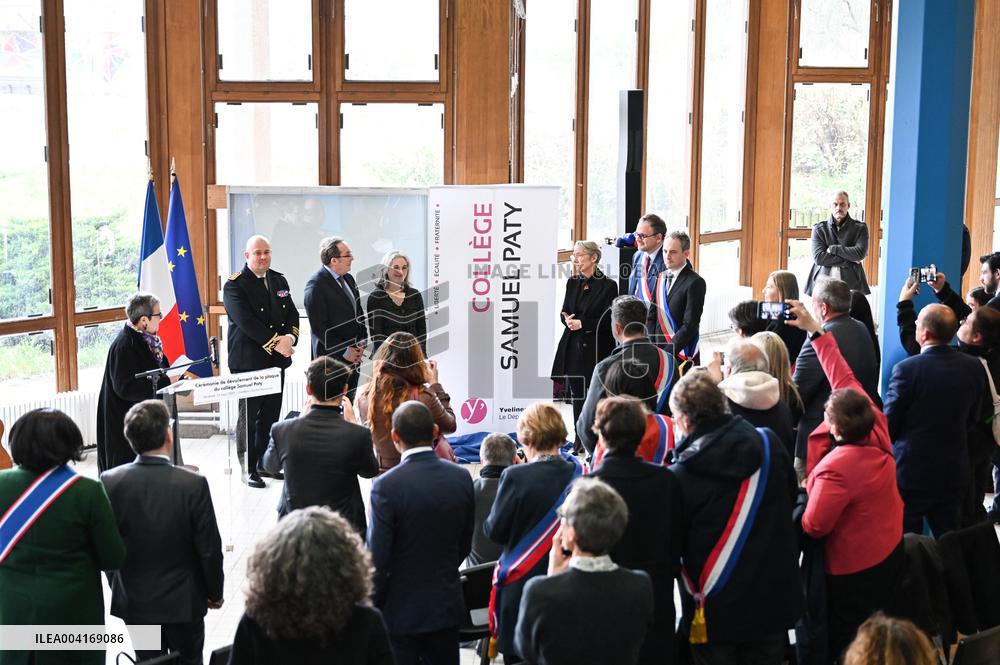 Ceremony In Honor Of Murdered Teacher Samuel Paty - France