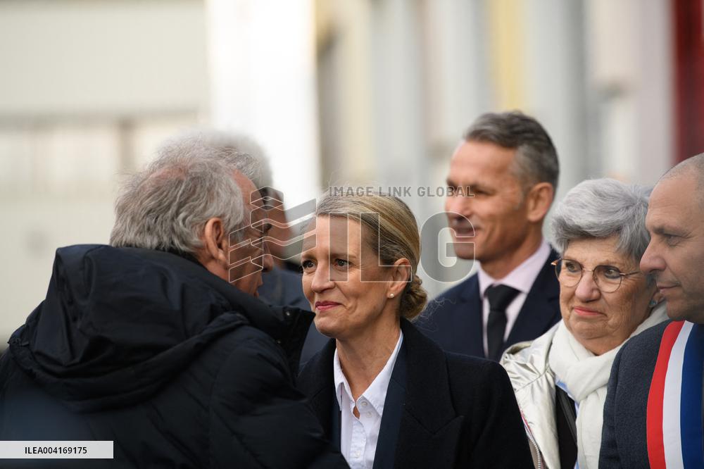 Francois Bayrou Visits Alstom Factory - France