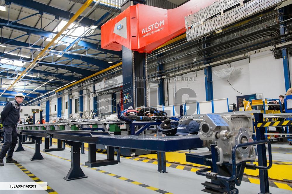 Francois Bayrou Visits Alstom Factory - France