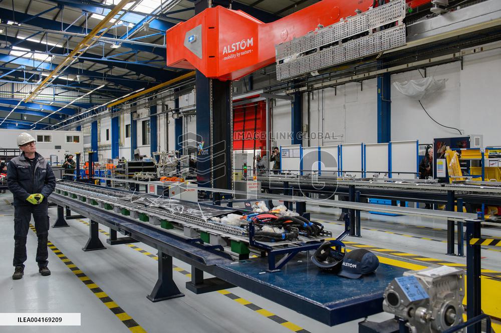 Francois Bayrou Visits Alstom Factory - France