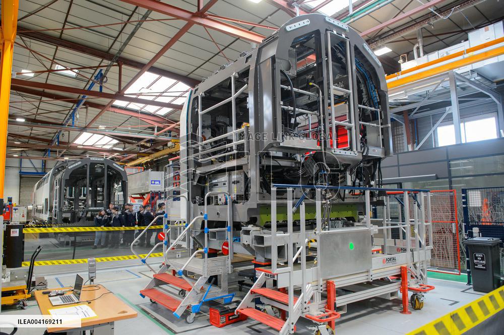 Francois Bayrou Visits Alstom Factory - France