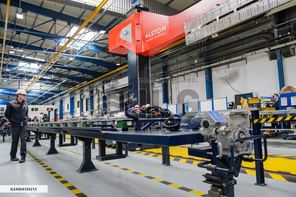 Francois Bayrou Visits Alstom Factory - France