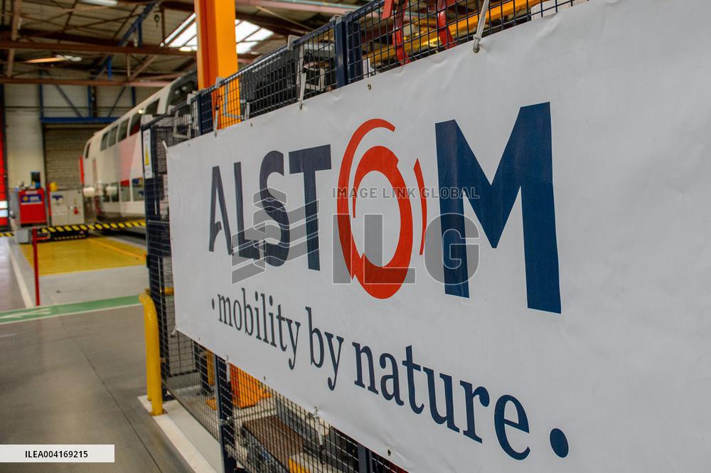 Francois Bayrou Visits Alstom Factory - France