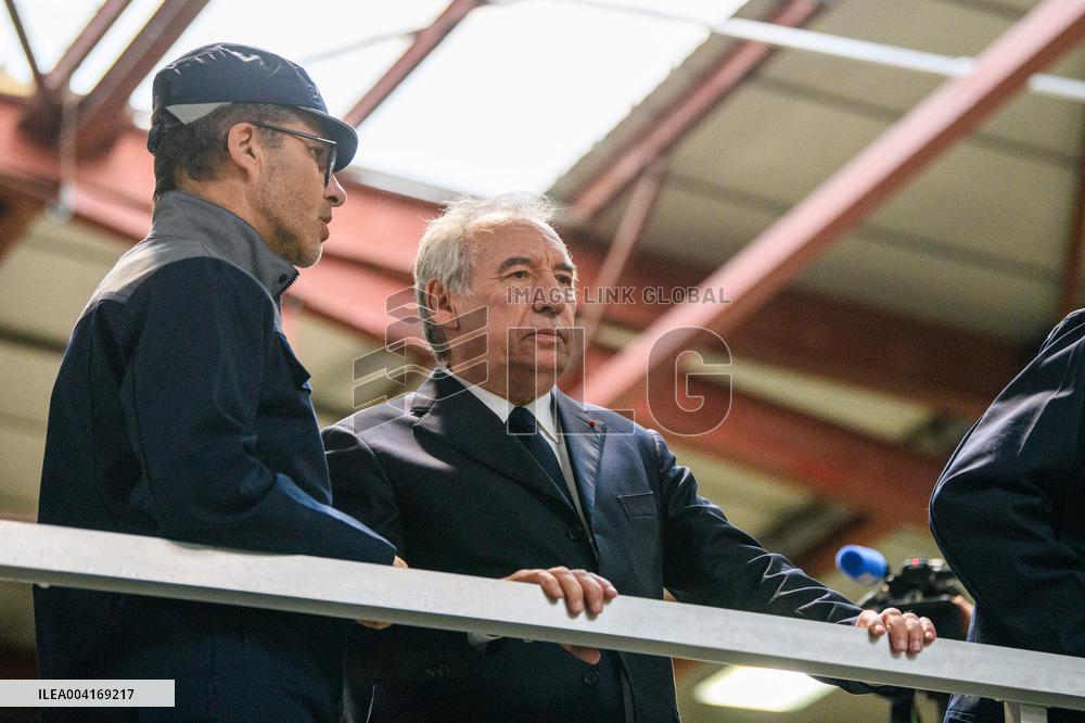 Francois Bayrou Visits Alstom Factory - France
