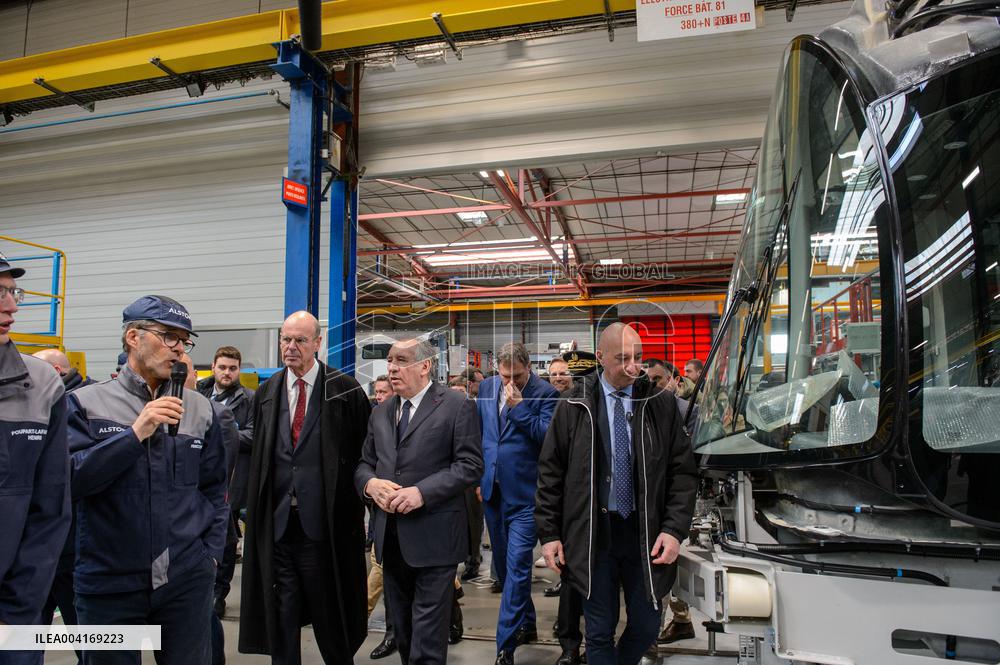 Francois Bayrou Visits Alstom Factory - France