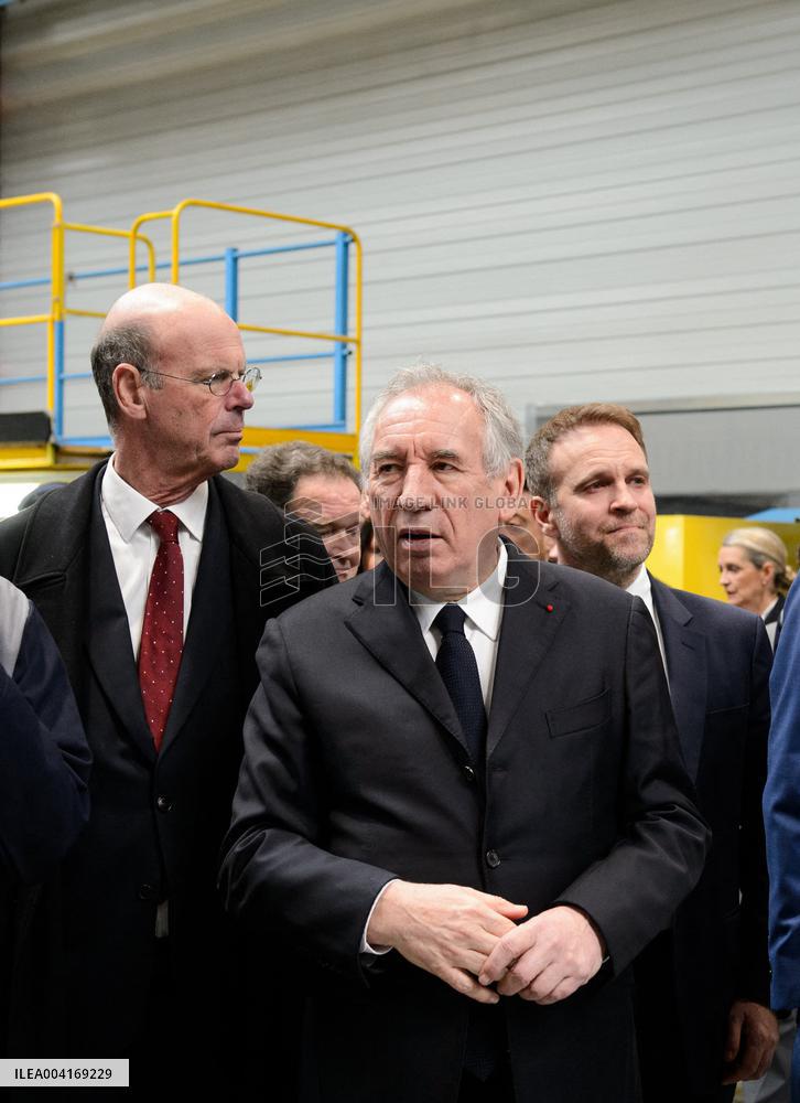 Francois Bayrou Visits Alstom Factory - France