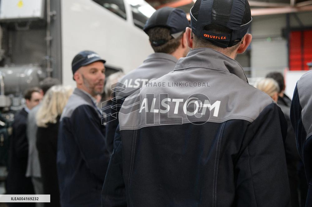 Francois Bayrou Visits Alstom Factory - France