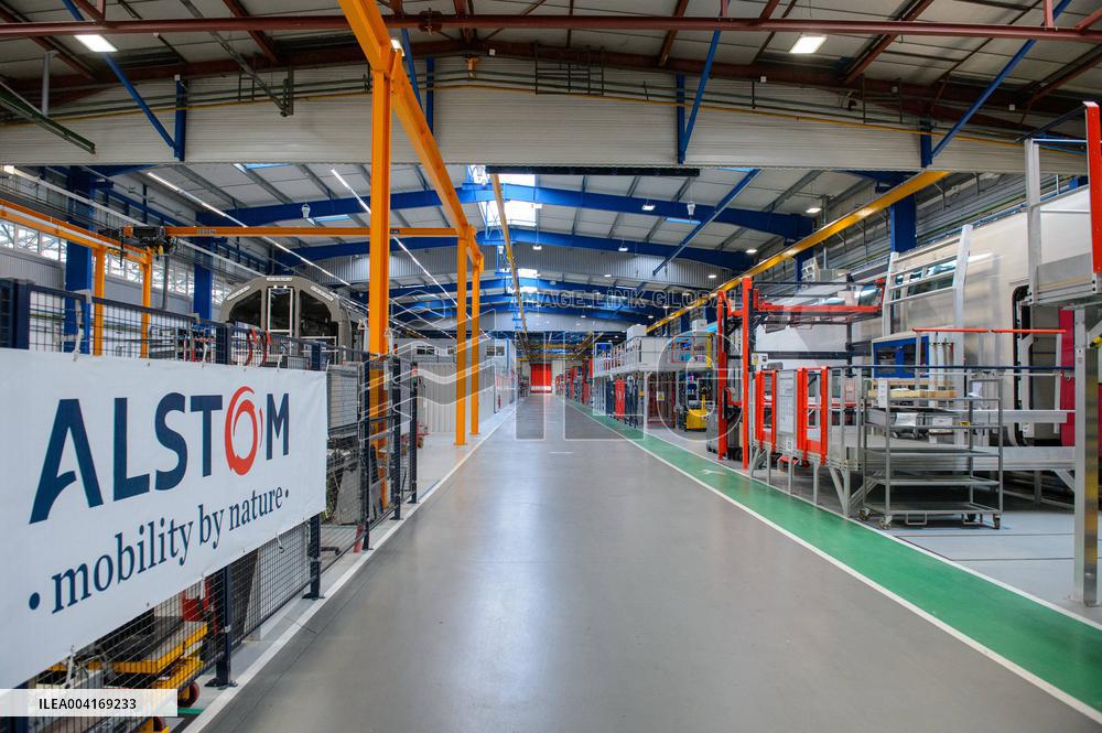 Francois Bayrou Visits Alstom Factory - France