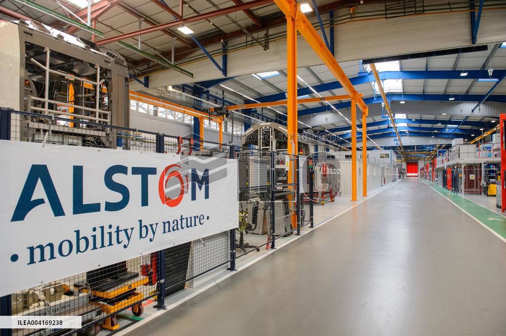 Francois Bayrou Visits Alstom Factory - France