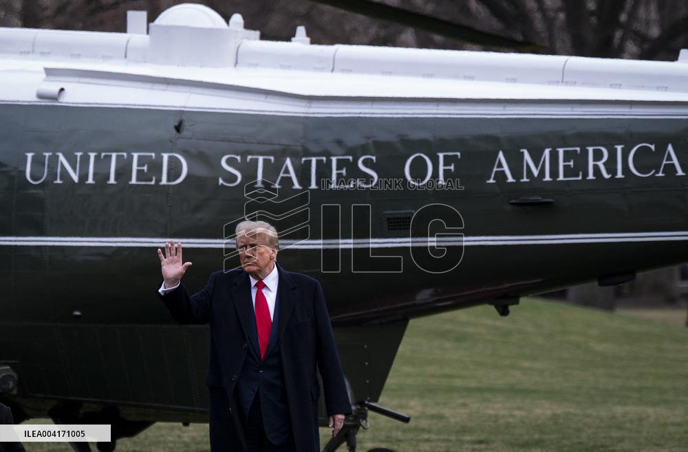 President Trump Departs the White House - Washington