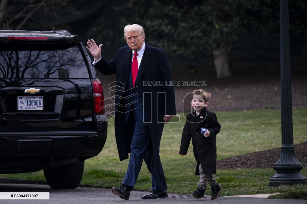 President Trump Departs the White House - Washington