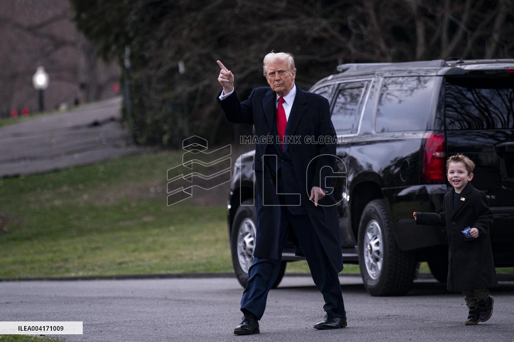 President Trump Departs the White House - Washington