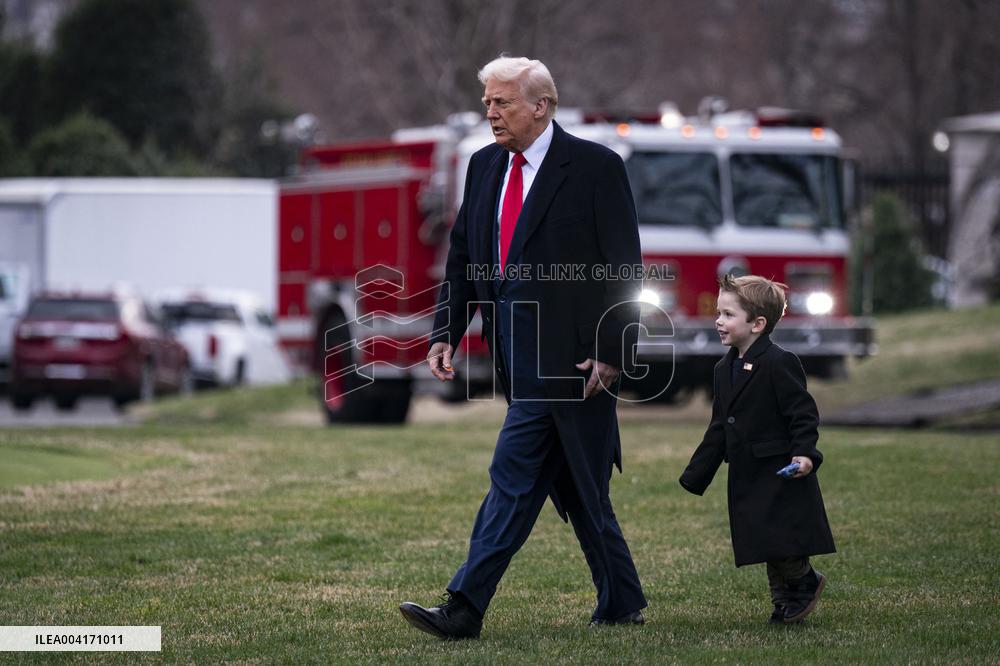 President Trump Departs the White House - Washington