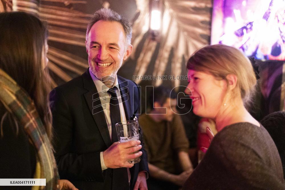 Paris Mayoral Candidate Emmanuel Gregoire Meets Young People - Paris