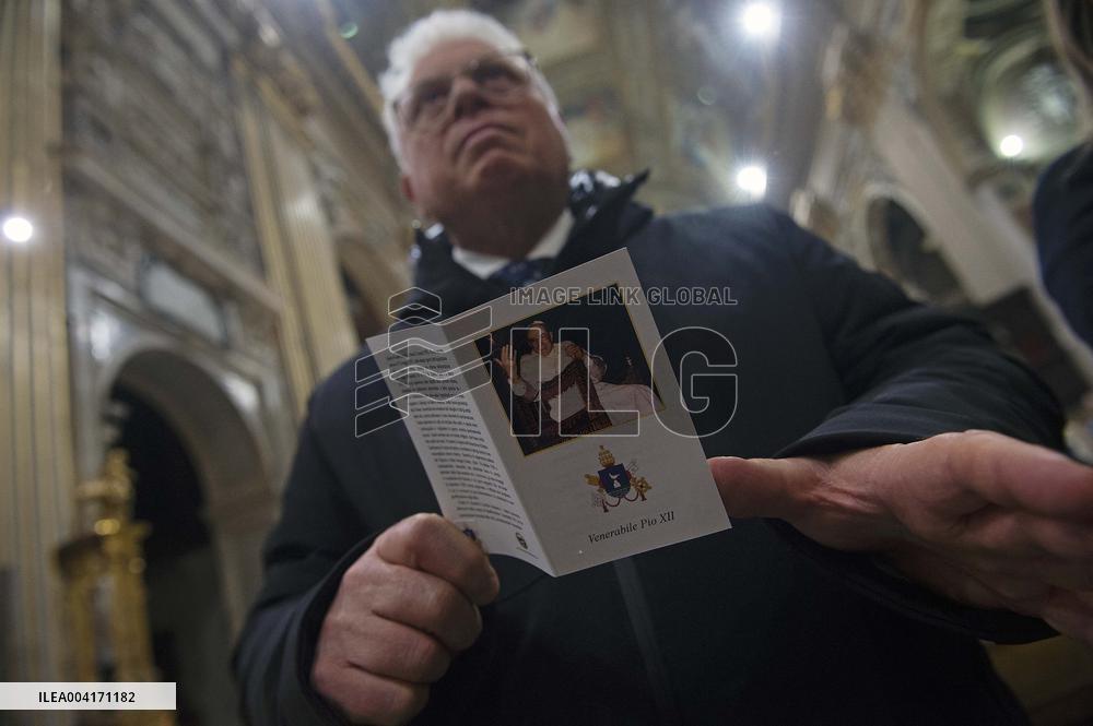 Holy Mass in Memory of Pius XII At The Basilica Of Sant'andrea Della Valle - Rome