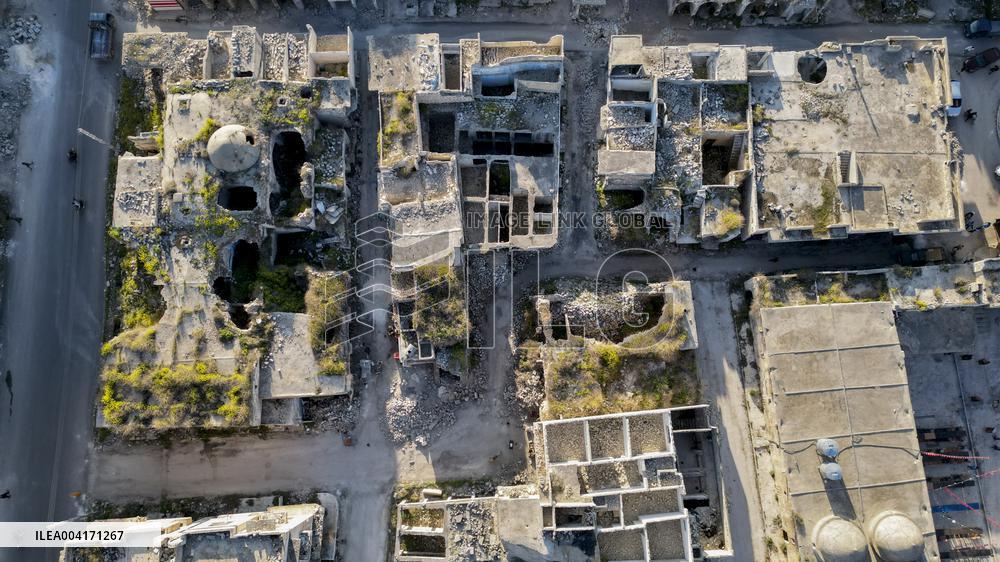 Aerial View Of Idlib City After The End Of The Syrian Civil War
