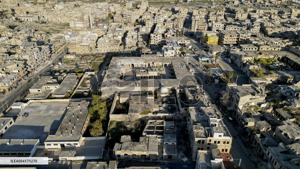 Aerial View Of Idlib City After The End Of The Syrian Civil War
