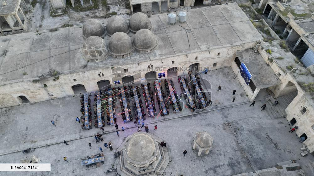 Iftar In al-Numan Mosque During Ramadan - Idlib