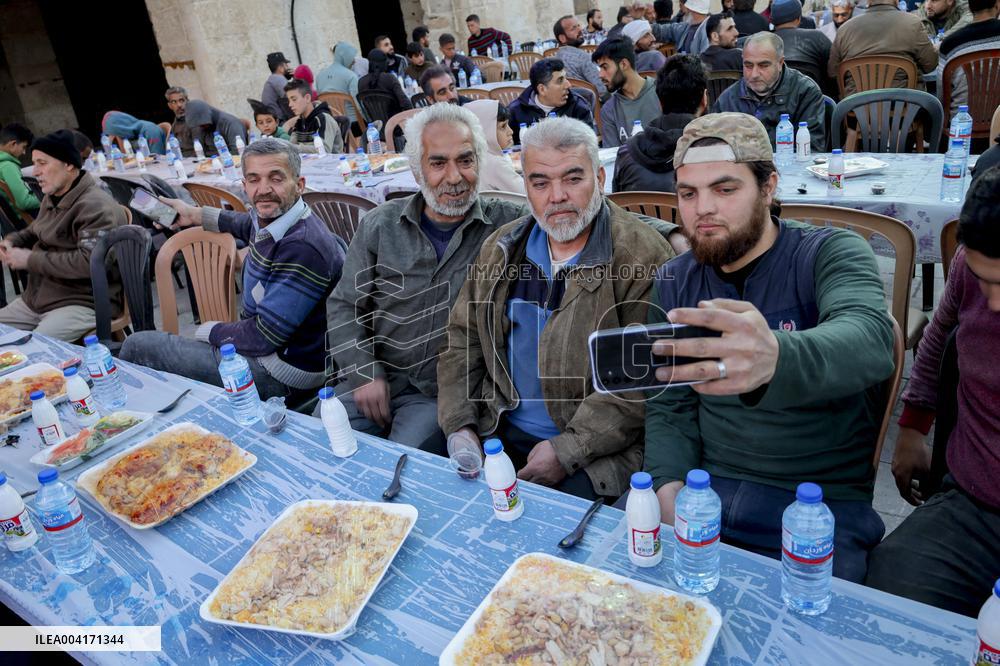 Iftar In al-Numan Mosque During Ramadan - Idlib