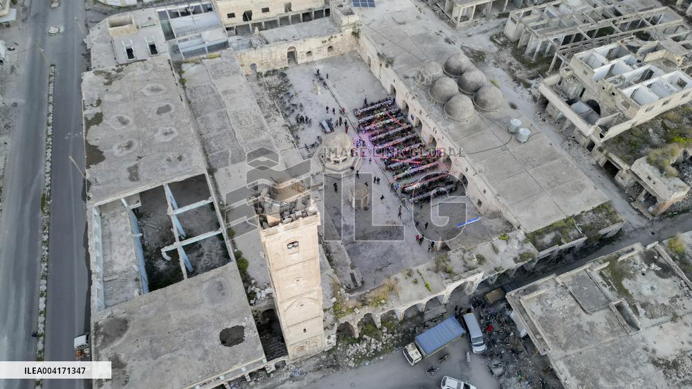 Iftar In al-Numan Mosque During Ramadan - Idlib