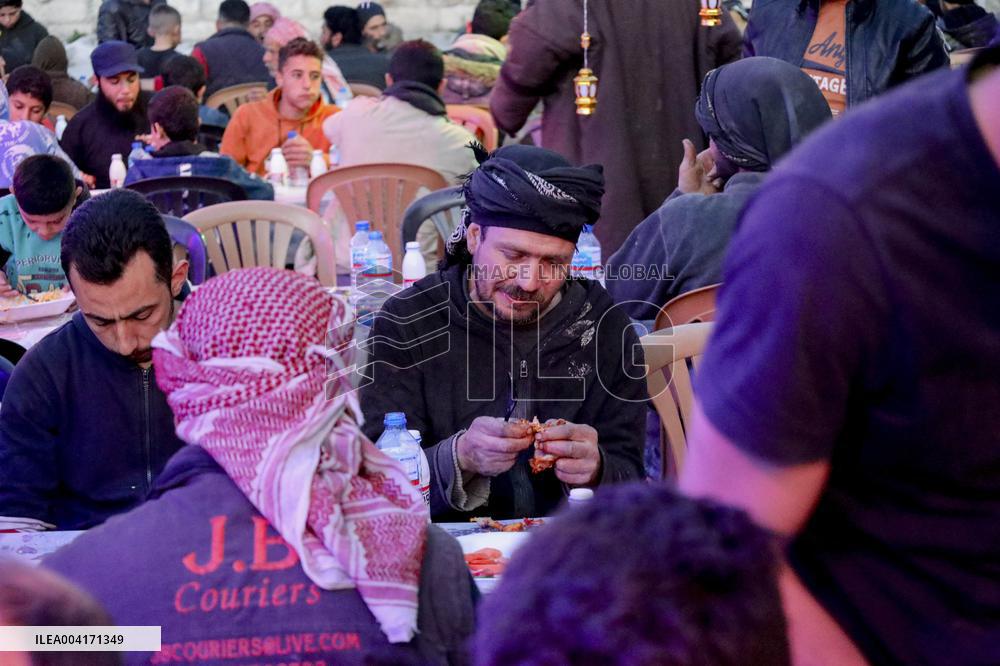 Iftar In al-Numan Mosque During Ramadan - Idlib