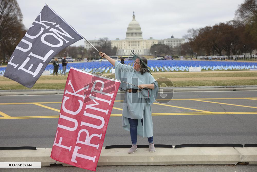 Anti Trump Protest on National Mall - Washington