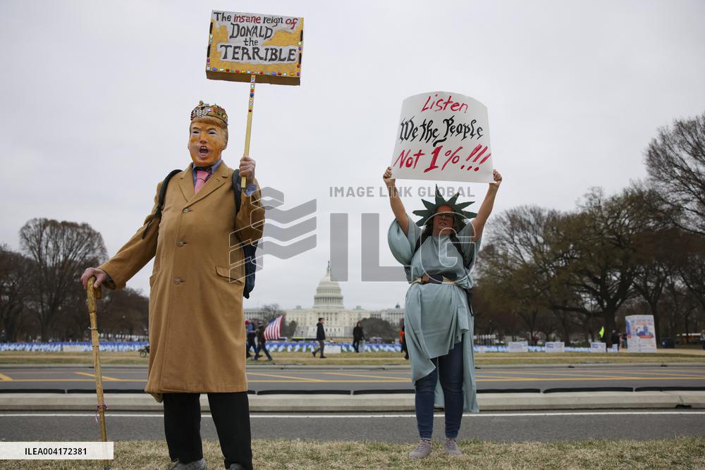Anti Trump Protest on National Mall - Washington