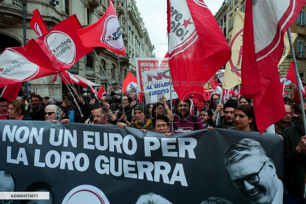 Rally Against the EU Rearmament Plan - Rome