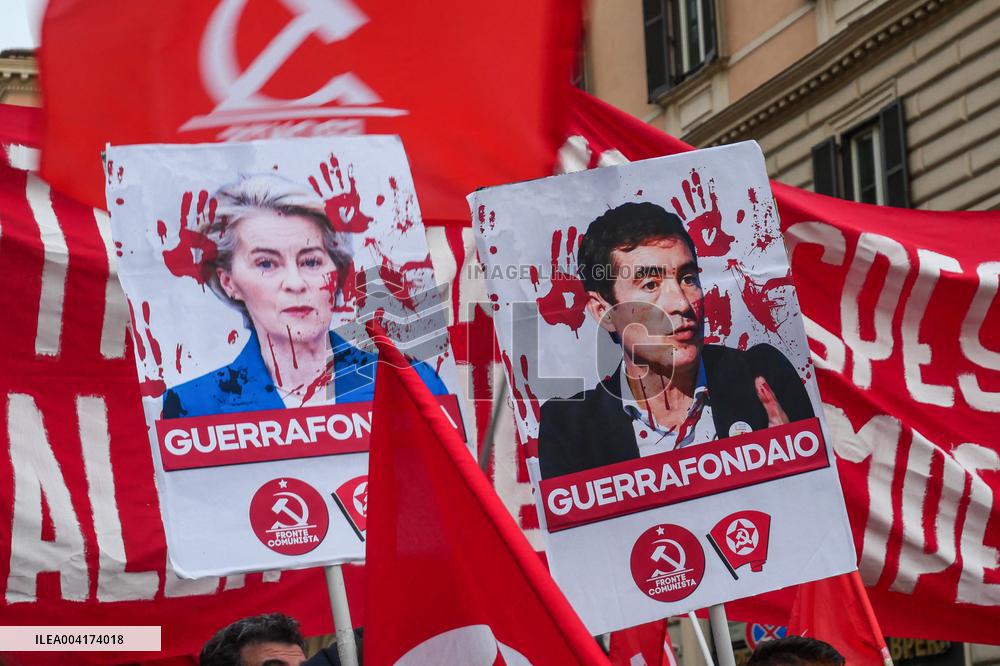 Rally Against the EU Rearmament Plan - Rome