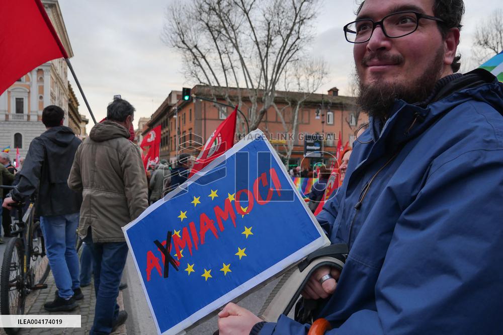 Rally Against the EU Rearmament Plan - Rome
