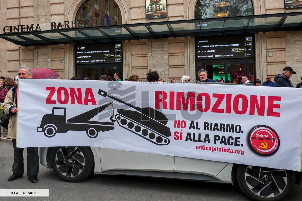 Rally Against the EU Rearmament Plan - Rome