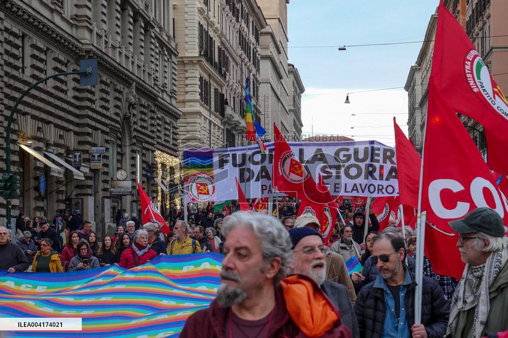 Rally Against the EU Rearmament Plan - Rome
