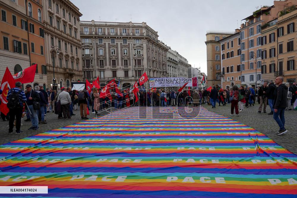 Rally Against the EU Rearmament Plan - Rome