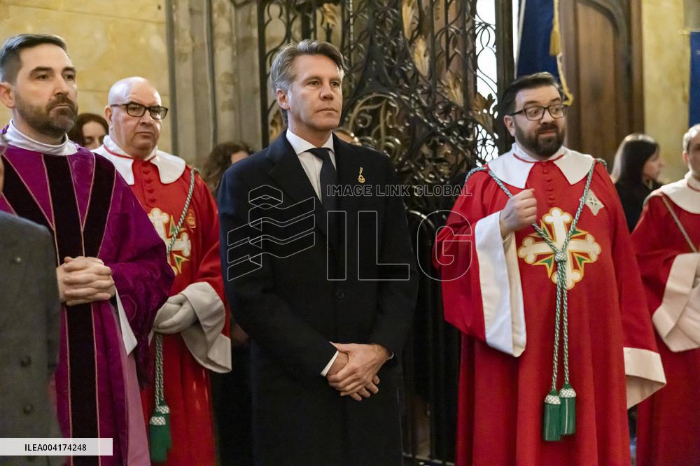 EXCLUSIVE - Prince Emanuele Filiberto of Savoy at a religious ceremony - Hautecombe
