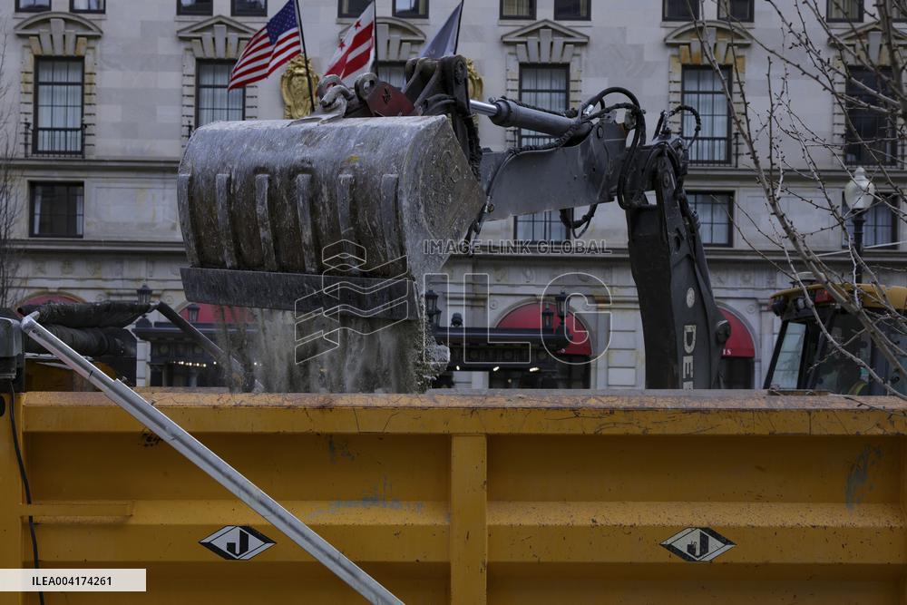 Symbolic Black Lives Matter Plaza Dismantling - Washington