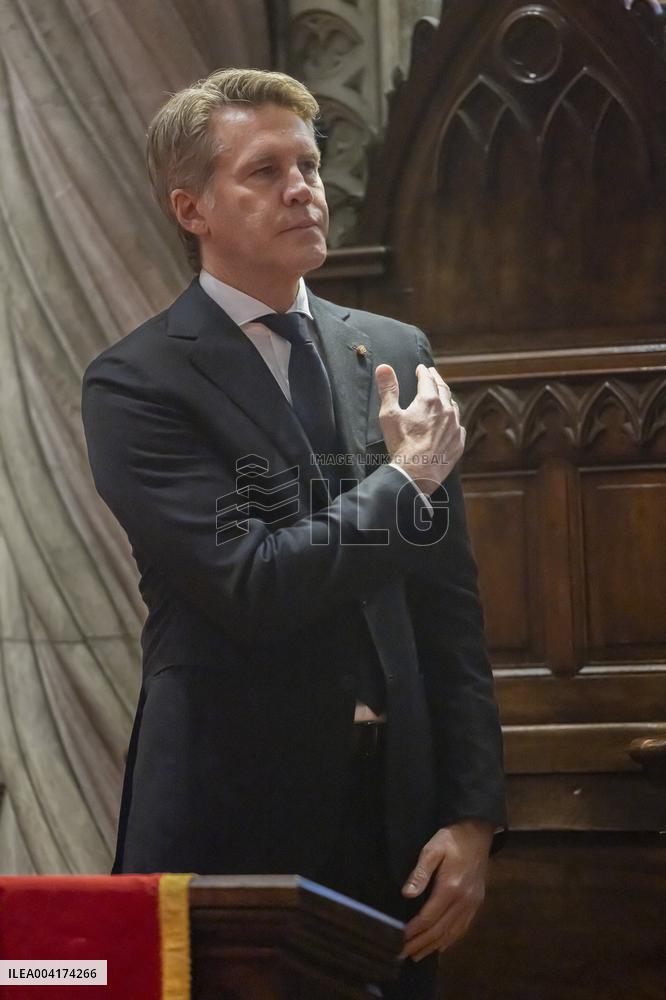 EXCLUSIVE - Prince Emanuele Filiberto of Savoy at a religious ceremony - Hautecombe