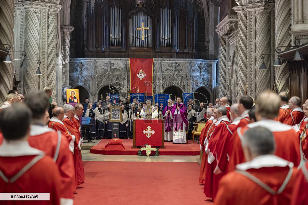 EXCLUSIVE - Prince Emanuele Filiberto of Savoy at a religious ceremony - Hautecombe