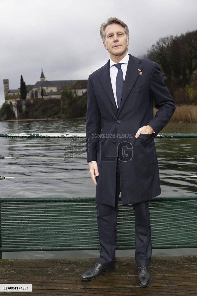 EXCLUSIVE - Prince Emanuele Filiberto of Savoy at a religious ceremony - Hautecombe