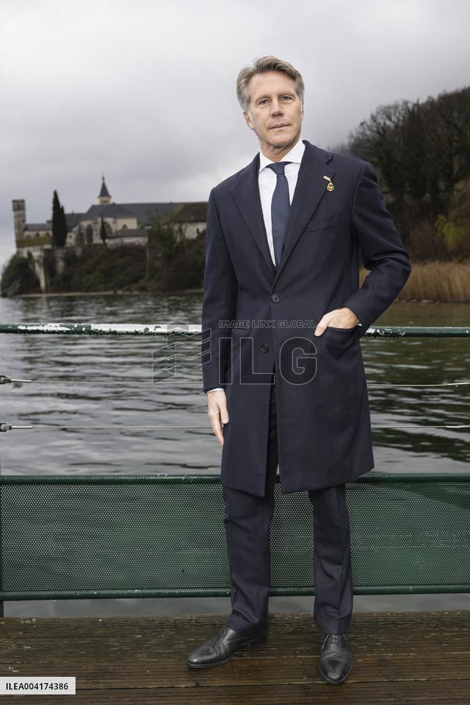 EXCLUSIVE - Prince Emanuele Filiberto of Savoy at a religious ceremony - Hautecombe