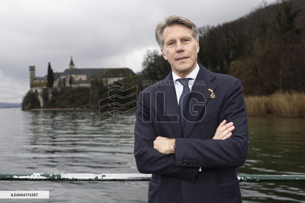 EXCLUSIVE - Prince Emanuele Filiberto of Savoy at a religious ceremony - Hautecombe