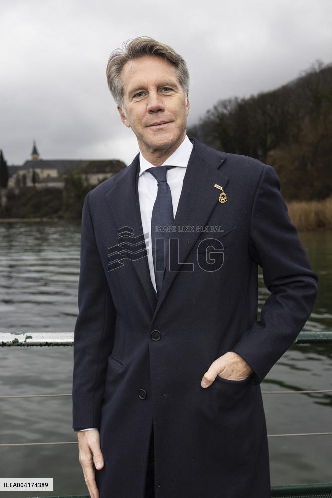 EXCLUSIVE - Prince Emanuele Filiberto of Savoy at a religious ceremony - Hautecombe