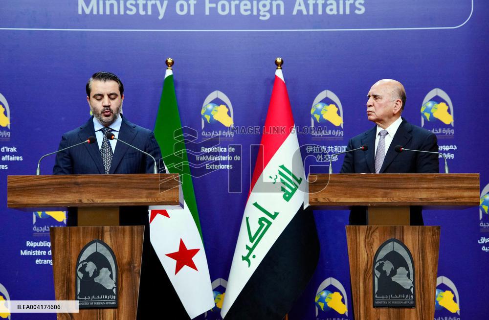 Syrian Interim Foreign Minister Asaad al-Shaibani Visit To Baghdad