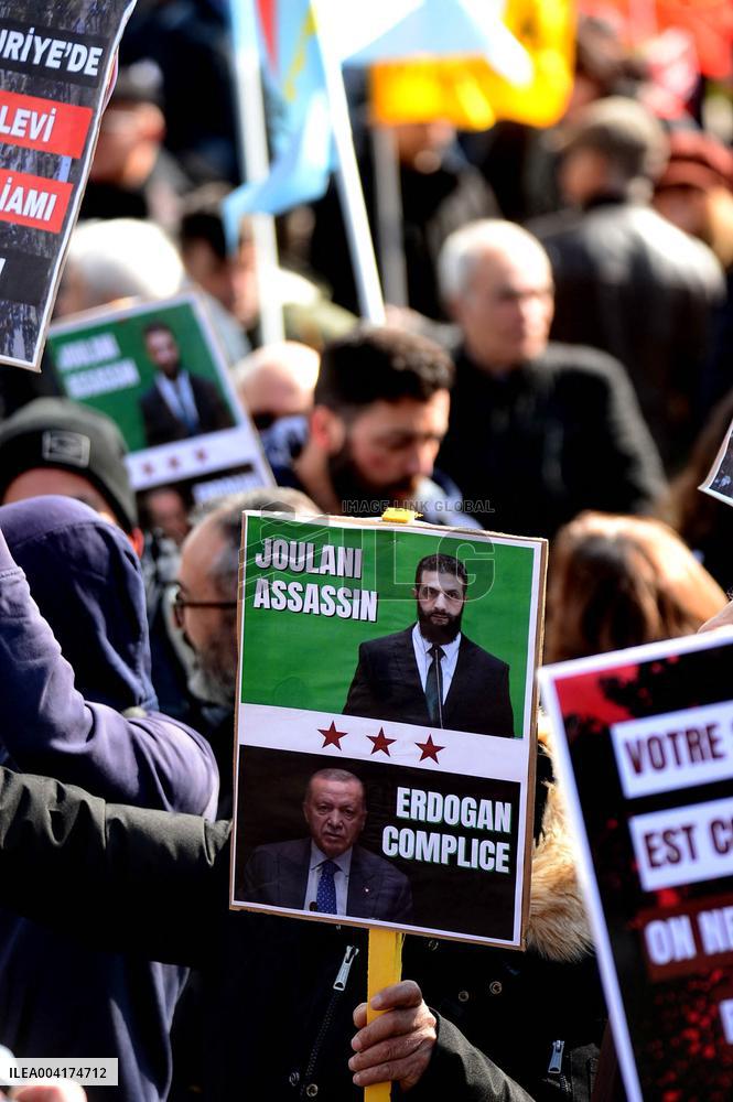 Rally In Support Of Syrian Alawites - Paris