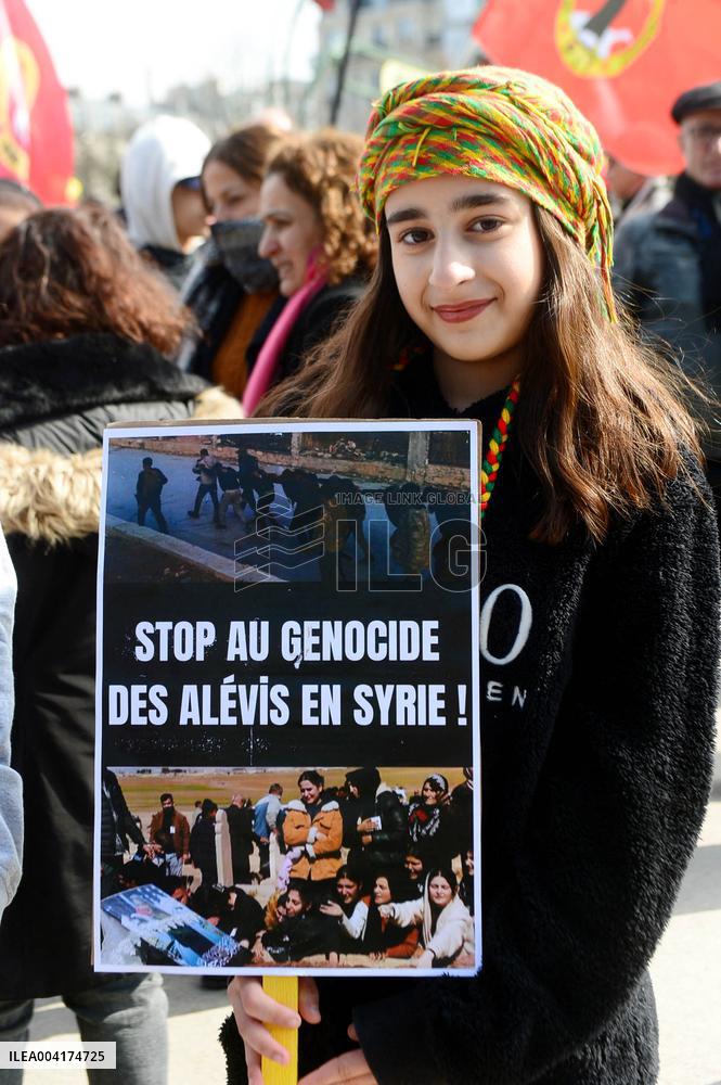 Rally In Support Of Syrian Alawites - Paris