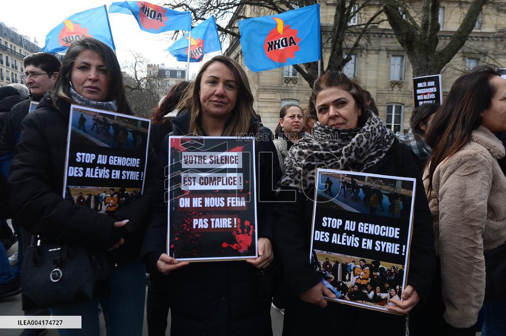 Rally In Support Of Syrian Alawites - Paris