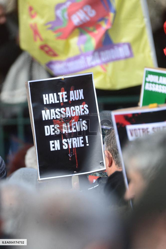 Rally In Support Of Syrian Alawites - Paris