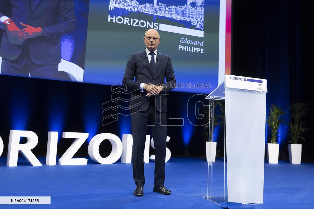 Edouard Philippe Attends Horizons Political Meeting - Lille